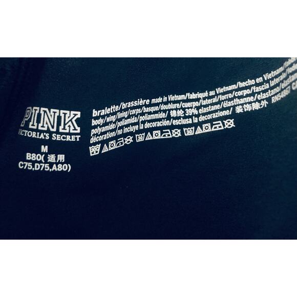 Victoria's Secret PINK Multiway/Strapless Bandeau Lined Black Medium - Picture 6 of 6